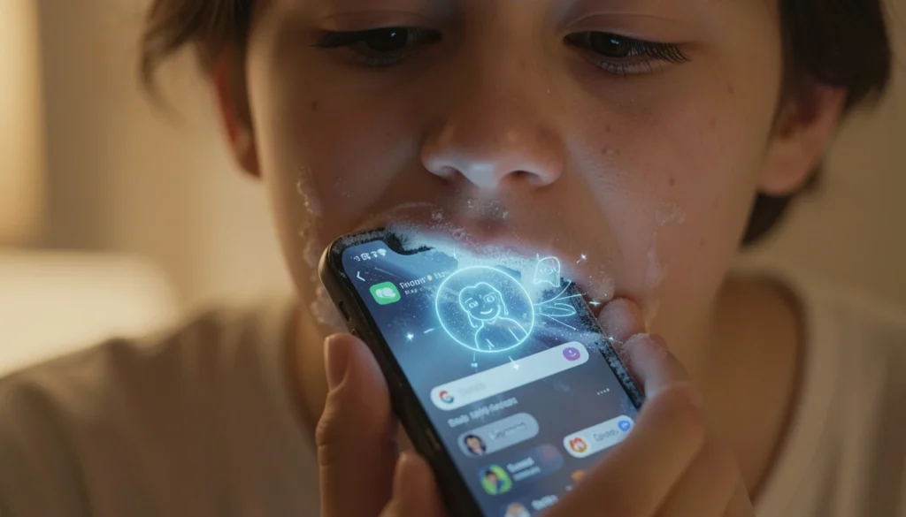 Using voice assistant to unfreeze a phone without restarting.