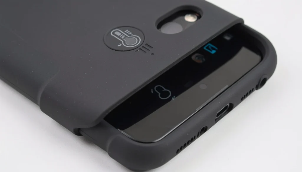 Thick phone case trapping heat against the back of a smartphone while charging