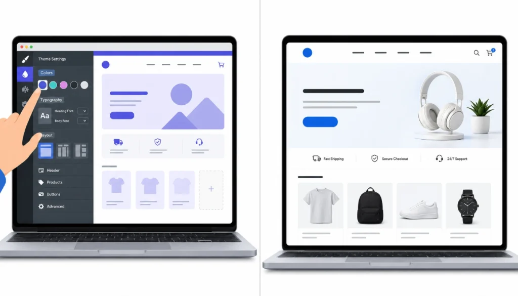 Building a dropshipping store for free using a free Shopify theme