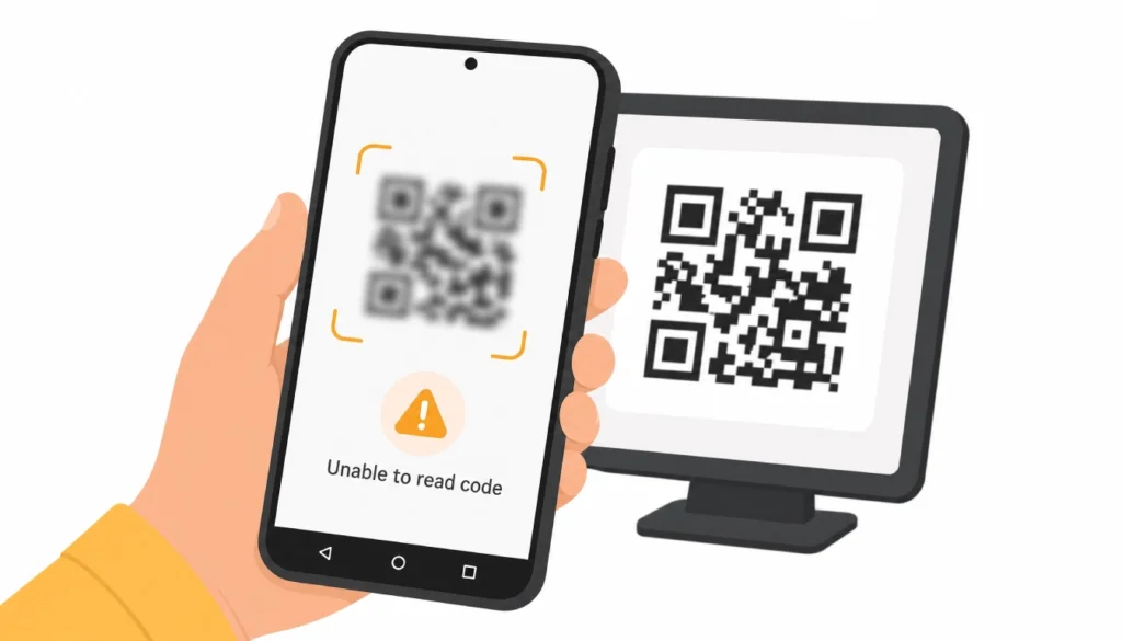Android phone failing to scan a Wi-Fi QR code — troubleshooting guide
