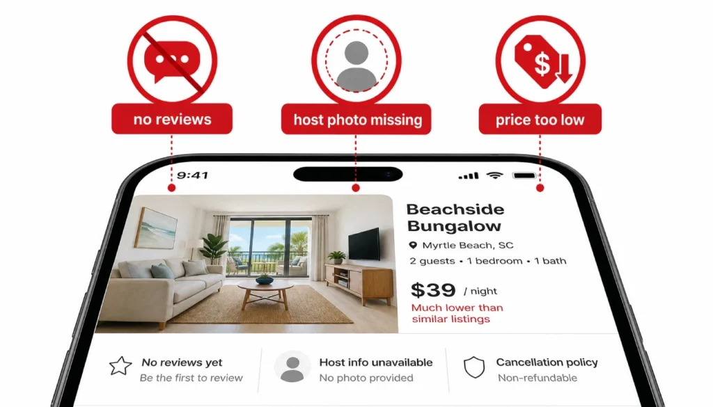 Red flags to watch for when booking accommodation as a solo female traveler