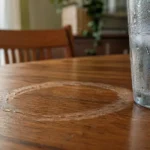 white water ring stain on wood table before using mayonnaise