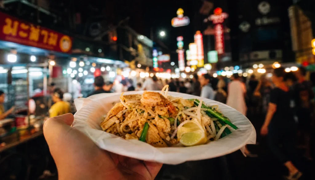 Fujifilm X100VI night market street food photo f/2.8 1/125s