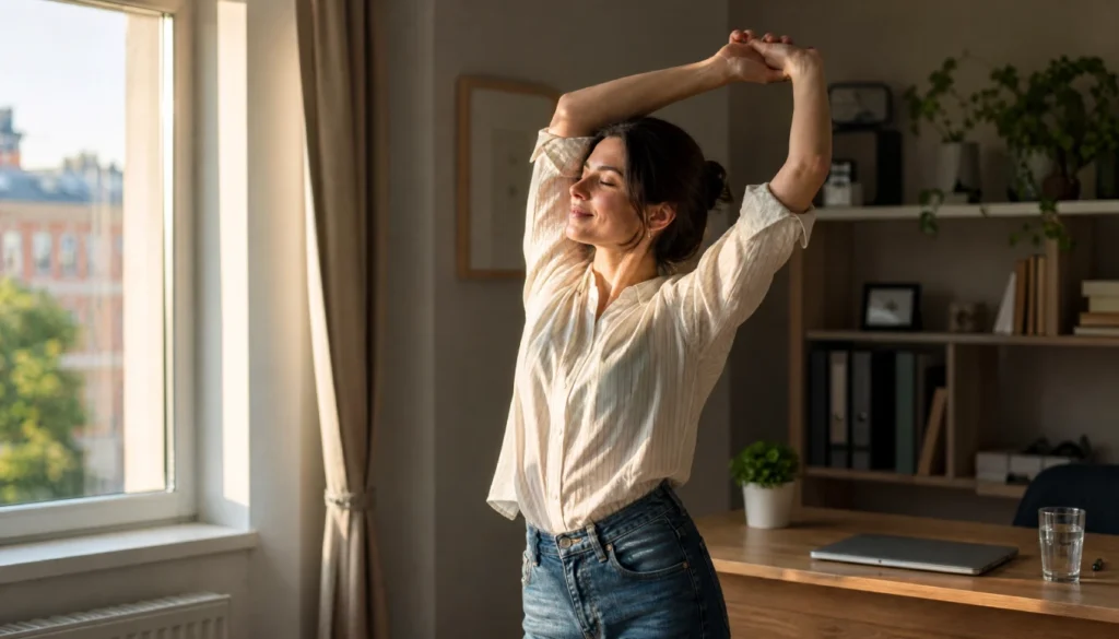 Person taking a break from work to avoid burnout as a solo marketer