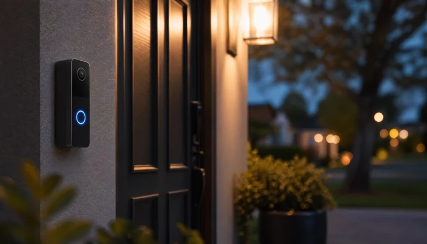 Smart doorbell camera using edge AI to detect motion in real time