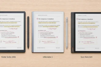 Kindle Scribe vs reMarkable 3 vs Boox Note Air4 digital notebook comparison 2026